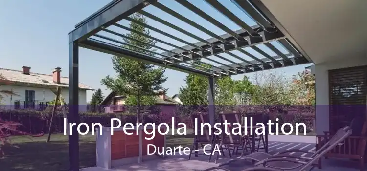 Iron Pergola Installation Duarte - CA