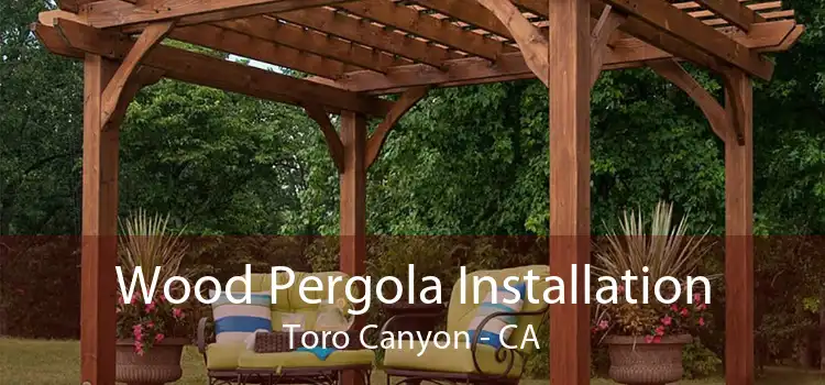 Wood Pergola Installation Toro Canyon - CA